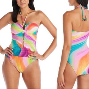NWT BLEU BY ROD BEATTIE Women's Splash Out One-Piece bathing Suit - Size…